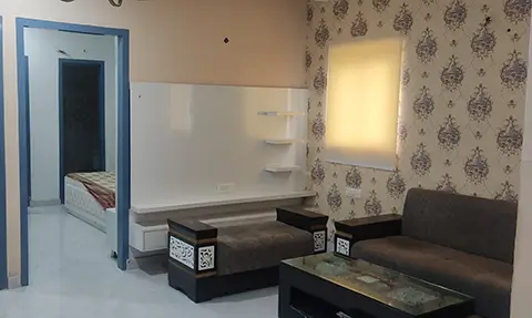 Living-Room, Leaf Berry, 3 BHK Furnished Flat, Rs. 36.90 Lacs, 125 Gaj, Sector 127, Adjoining Gillco Velly - Kharar, Mohali
