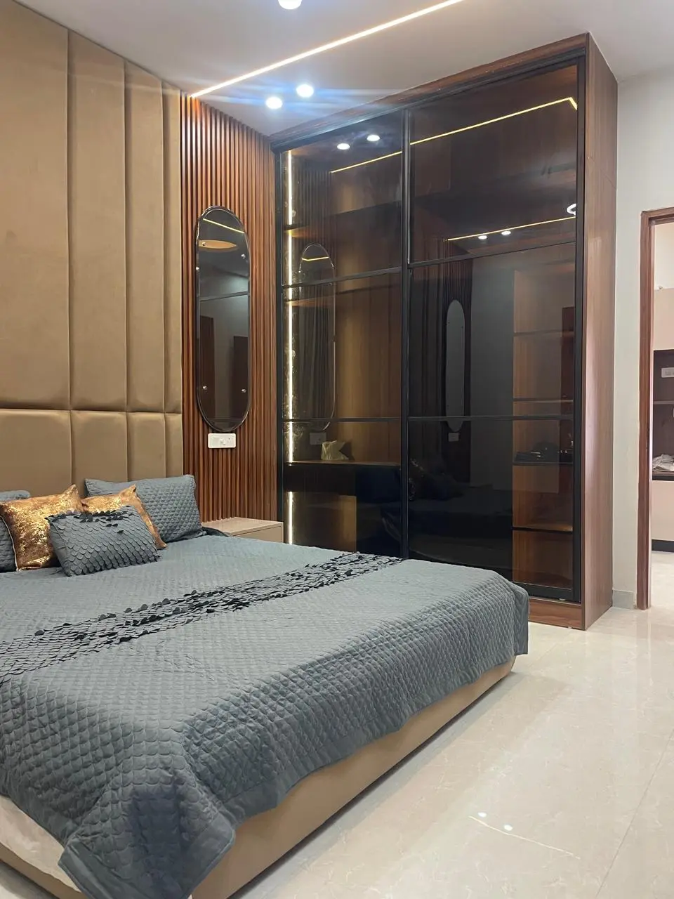 Bedroom, Aman Floors 2 BHK Furnished Flat, Rs. 00.90 Lacs, 100-150 Gaj,Kharar Kurali Road, Kharar, Mohali