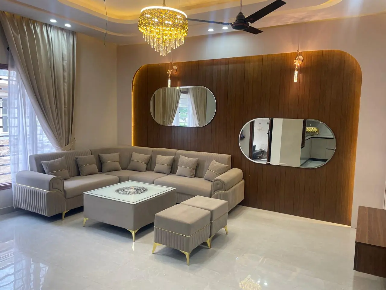 Drawing Room, Aman Floors 2 BHK Furnished Flat, Rs. 00.90 Lacs, 100-150 Gaj,Kharar Kurali Road, Kharar, Mohali
