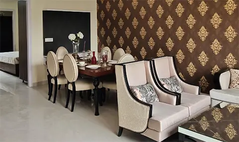 Living Room, Aman Green 1, 3 BHK Furnished Flat, Rs. 32.90 Lacs, 100-150 Gaj, Sector 125 - Kharar, Kharar- Chandigarh Highway, NH-21, Kharar, Mohali
