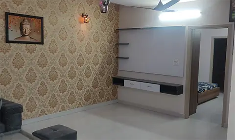 Living-Room, Aman Green 2, 2 BHK Furnished Flat, Rs. 36.90 Lacs, 110 Gaj, Landran Road, On Road Project, Kharar, Landran, Mohali