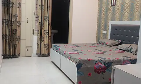 Bedroom-1, Aman Green 2, 2 BHK Furnished Flat, Rs. 36.90 Lacs, 110 Gaj, Landran Road, On Road Project, Kharar, Landran, Mohali